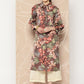 Ahalyaa Women Brown & Orange Floral Printed Crepe Kurta | Swadesiicart