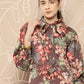 Ahalyaa Women Brown & Orange Floral Printed Crepe Kurta | Swadesiicart