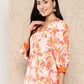 Ahalyaa Women Floral Printed Gotta Patti Crepe Kurta | Swadesiicart