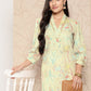 Ahalyaa Women Floral Printed Gotta Patti Crepe Kurta | Swadesiicart