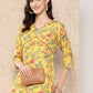 Ahalyaa Women Floral Printed Gotta Patti Crepe Kurta