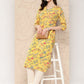 Ahalyaa Women Floral Printed Gotta Patti Crepe Kurta