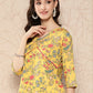 Ahalyaa Women Floral Printed Gotta Patti Crepe Kurta