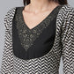 Ahalyaa Crepe Black Digital Printed Kurti | Swadesiicart