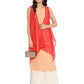Ahalyaa Printed Kurta With Attached Shrug | Swadesiicart
