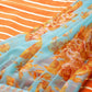 Ahalyaa Women Orange & Gold Ethnic Kurta Saree Dress | Swadesiicart