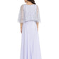 Ahalyaa Women Blue & Silver Printed Maxi Dress | Swadesiicart