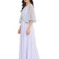 Ahalyaa Women Blue & Silver Printed Maxi Dress | Swadesiicart