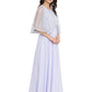Ahalyaa Women Blue & Silver Printed Maxi Dress | Swadesiicart