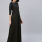 Ahalyaa Women Black Long Flared Kurta Dress | Swadesiicart
