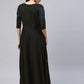 Ahalyaa Women Black Long Flared Kurta Dress | Swadesiicart