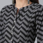 Ahalyaa Crepe Black Printed Kurta | Swadesiicart