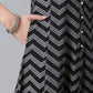 Ahalyaa Crepe Black Printed Kurta | Swadesiicart