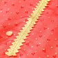 Ahalyaa Cream-Coloured & Red Bandhani Foil Printed Layered Beautiful Maxi Dress | Swadesiicart