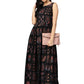 Ahalyaa Black Printed Flare Kurta Dress For Women | Swadesiicart