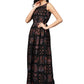 Ahalyaa Black Printed Flare Kurta Dress For Women | Swadesiicart