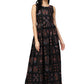 Ahalyaa Black Printed Flare Kurta Dress For Women | Swadesiicart