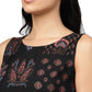 Ahalyaa Black Printed Flare Kurta Dress For Women | Swadesiicart