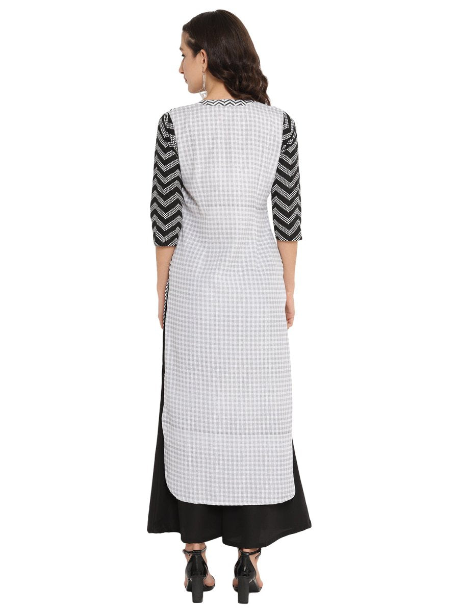 Ahalyaa High Low Hem Printed Kurta | Swadesiicart