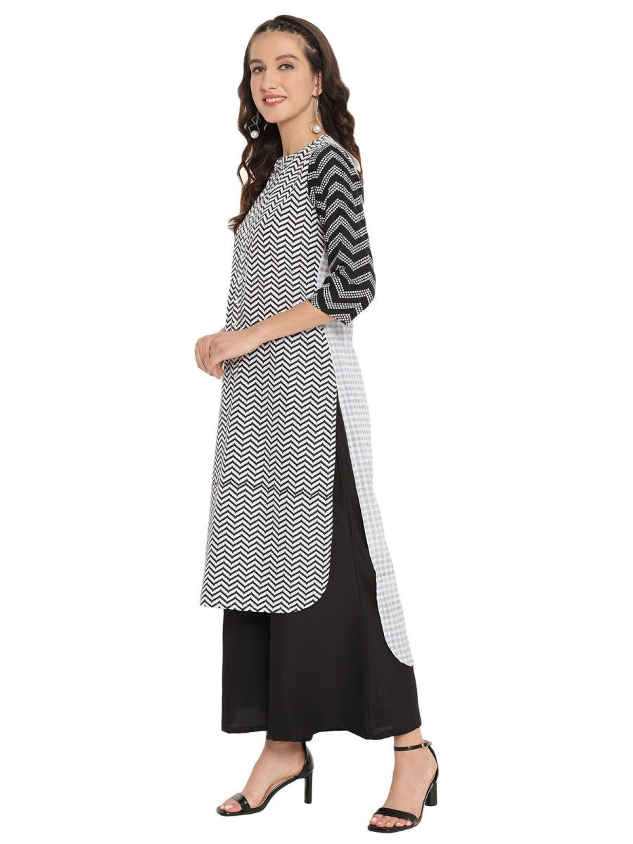 Ahalyaa High Low Hem Printed Kurta | Swadesiicart
