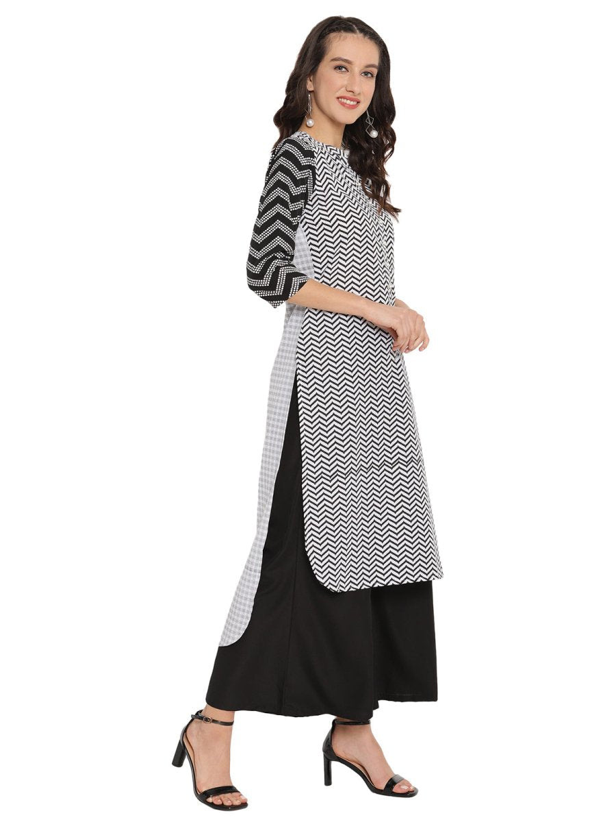 Ahalyaa High Low Hem Printed Kurta | Swadesiicart