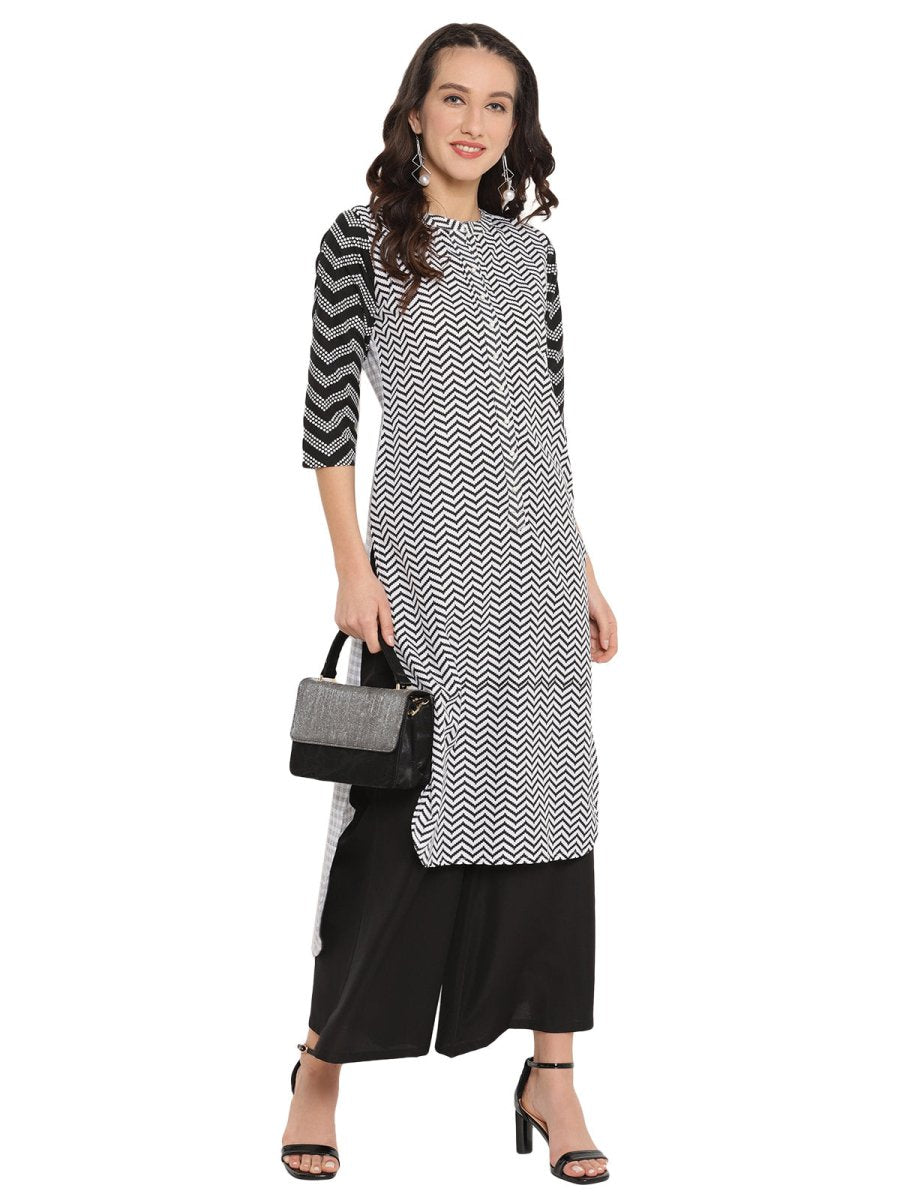 Ahalyaa High Low Hem Printed Kurta | Swadesiicart