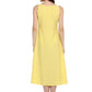 Ahalyaa Women Yellow Solid A-Line Dress | Swadesiicart