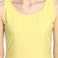 Ahalyaa Women Yellow Solid A-Line Dress | Swadesiicart