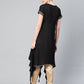 Ahalyaa Women Black Kimono Style Beautiful kurta | Swadesiicart
