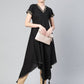 Ahalyaa Women Black Kimono Style Beautiful kurta | Swadesiicart