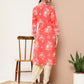 Ahalyaa Women Red Floral Printed Gotta Patti Kurta with Dhoti Pants | Swadesiicart