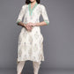 Ahalyaa Floral Printed Regular Pure Cotton Kurta With Dhoti Pants | Swadesiicart