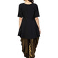 Ahalyaa Black A-line Crepe Kurta Set | Swadesiicart