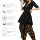 Ahalyaa Black A-line Crepe Kurta Set | Swadesiicart