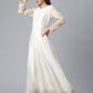 Ahalyaa Cream-Coloured & Golden Printed Anarkali Kurta with Dupatta | Swadesiicart