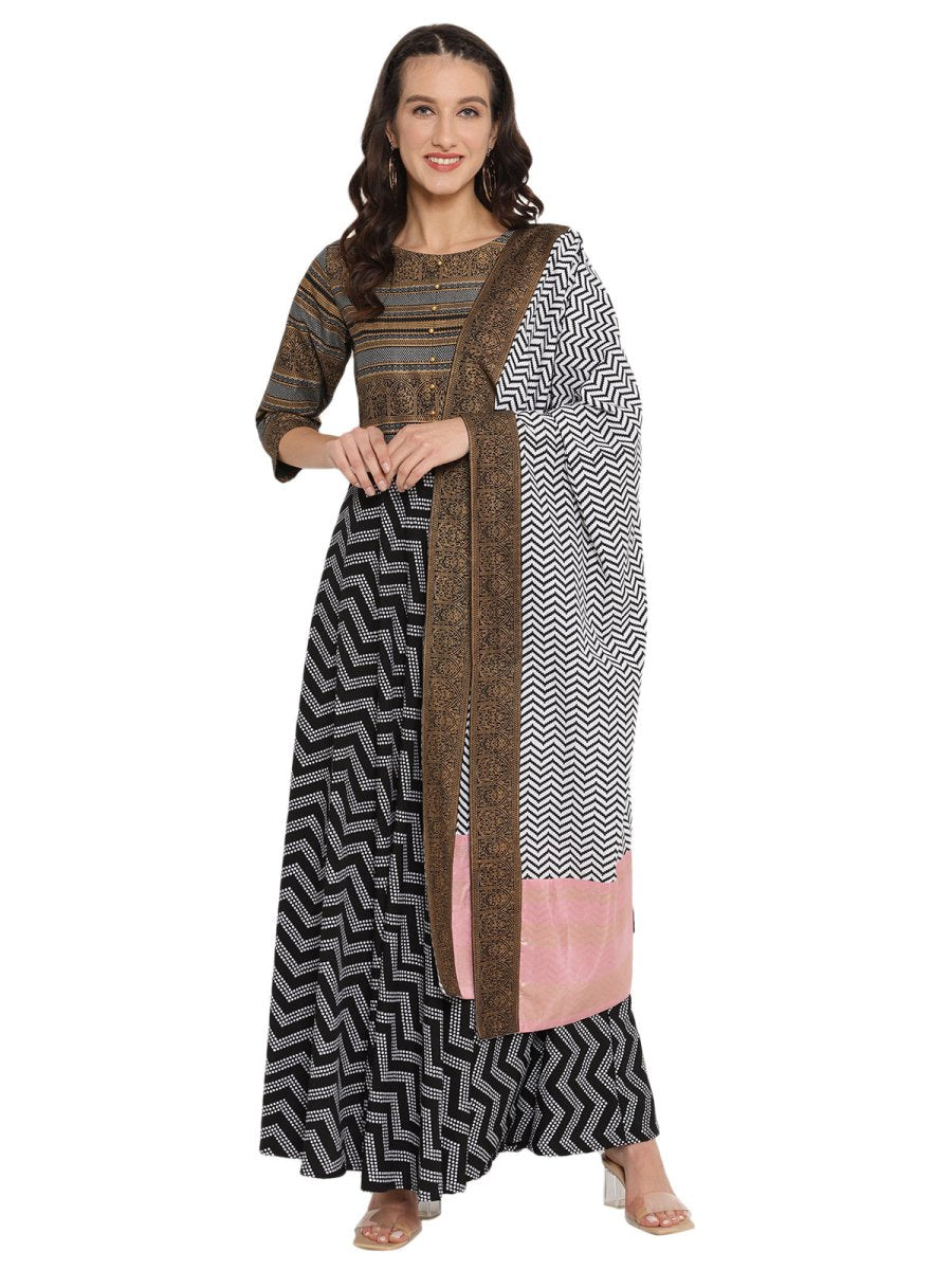 Ahalyaa Printed Kurta With Dupatta | Swadesiicart