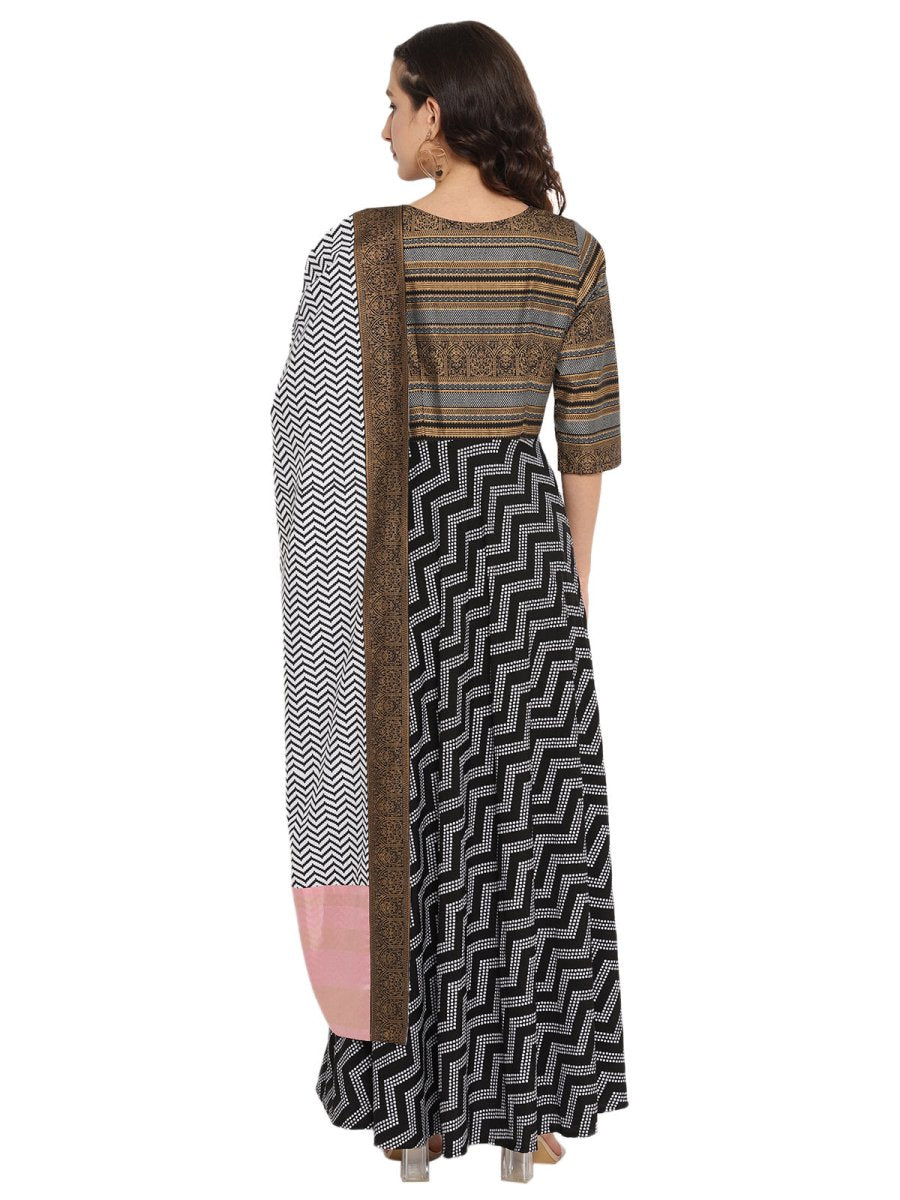 Ahalyaa Printed Kurta With Dupatta | Swadesiicart