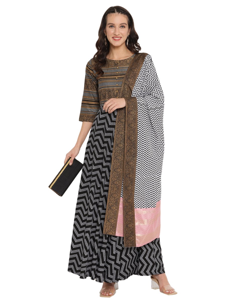 Ahalyaa Printed Kurta With Dupatta | Swadesiicart
