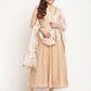 Ahalyaa Beige & Off-White Beautiful Anarkali Kurta with Dupatta | Swadesiicart
