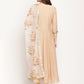 Ahalyaa Beige & Off-White Beautiful Anarkali Kurta with Dupatta | Swadesiicart
