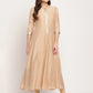 Ahalyaa Beige & Off-White Beautiful Anarkali Kurta with Dupatta | Swadesiicart