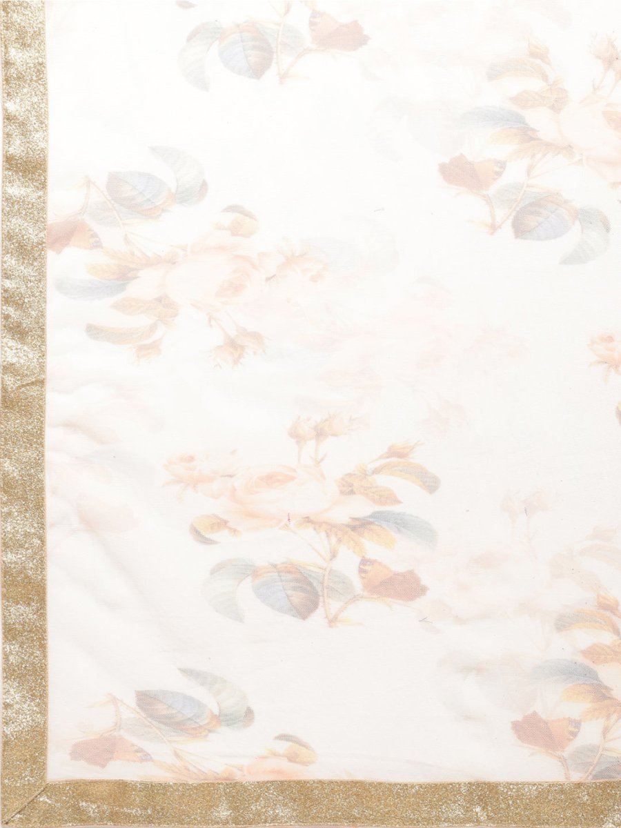 Ahalyaa Beige & Off-White Anarkali Kurta with Dupatta | Swadesiicart