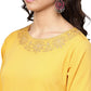 Ahalyaa Mustard Straight Crepe Kurta Set | Swadesiicart