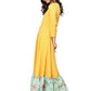 Ahalyaa Mustard Straight Crepe Kurta Set | Swadesiicart