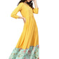 Ahalyaa Mustard Straight Crepe Kurta Set | Swadesiicart
