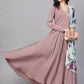 Ahalyaa Women's Mauve A-Line Kurta Set | Swadesiicart