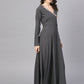 Ahalyaa Women's Black A-Line Kurta Set | Swadesiicart