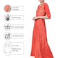 Ahalyaa Women Red & Golden Printed Beautiful A-Line Kurta with Dupatta | Swadesiicart