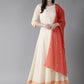 Ahalyaa Cream Kurta with Dupatta Set | Swadesiicart