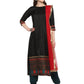 Ahalyaa Women Black & Red Kurta Set | Swadesiicart